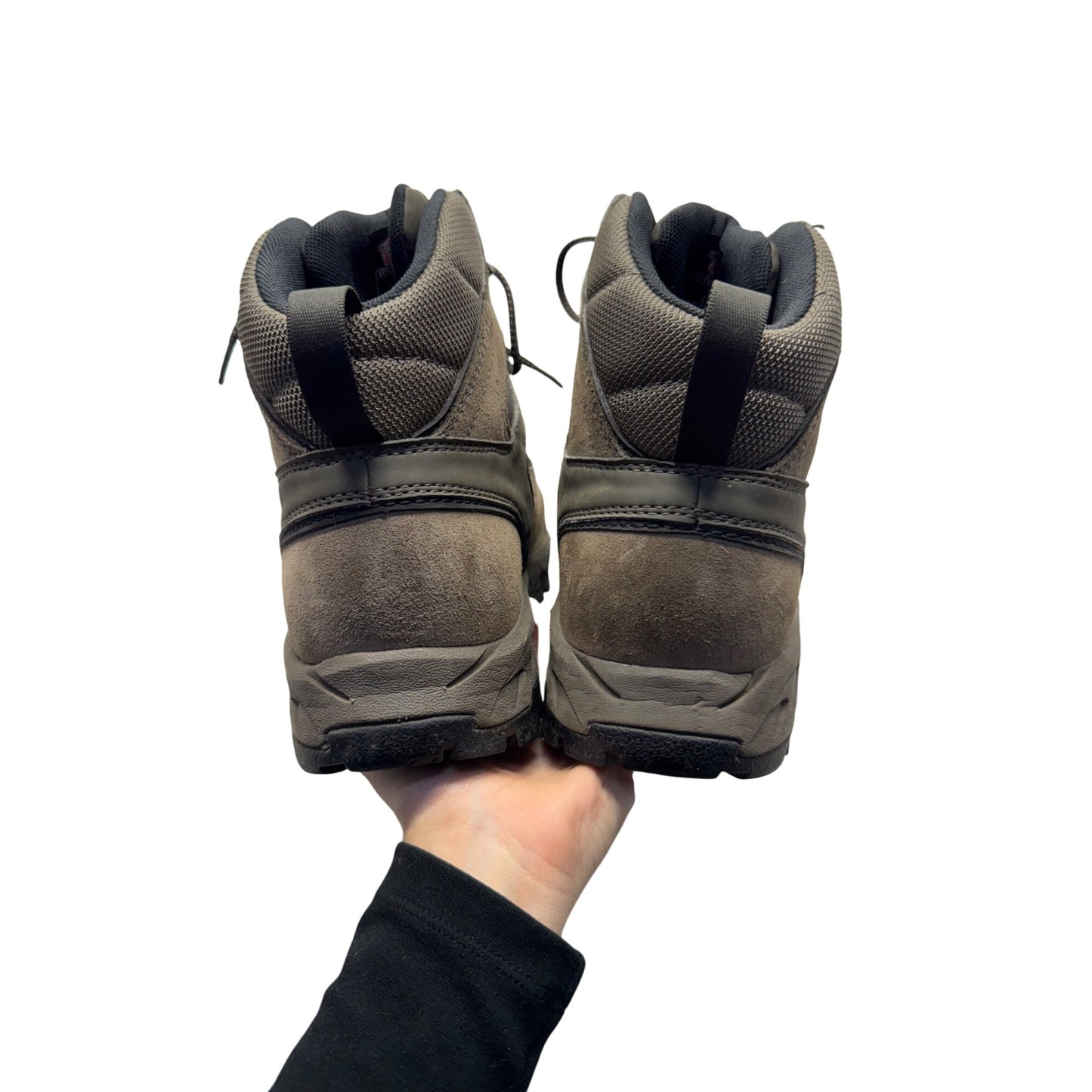 Red Wing Suede Hiking Boots Gray/Black Lace-Up Non-Slip Sole Size 9 #144B