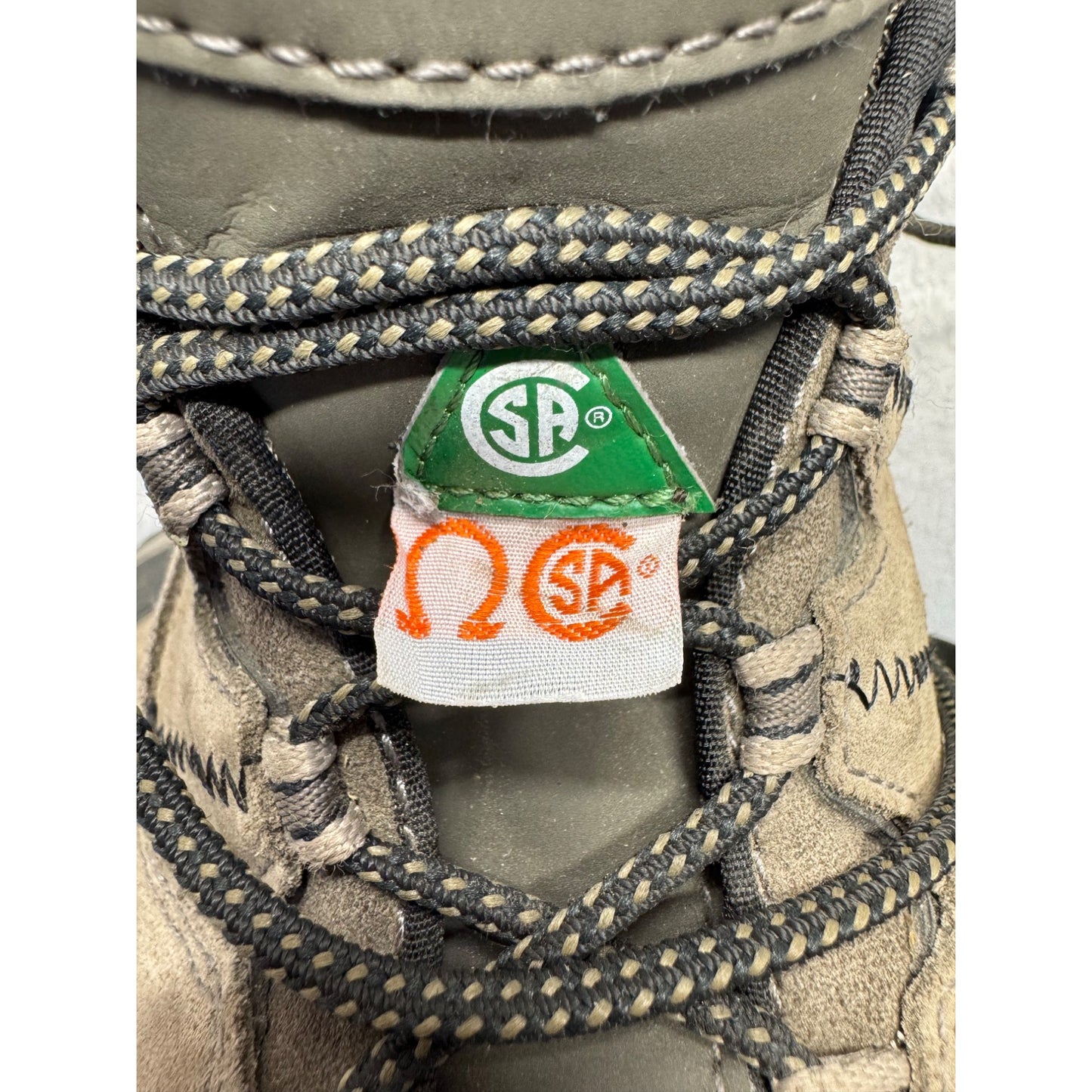 Red Wing Suede Hiking Boots Gray/Black Lace-Up Non-Slip Sole Size 9 #144B