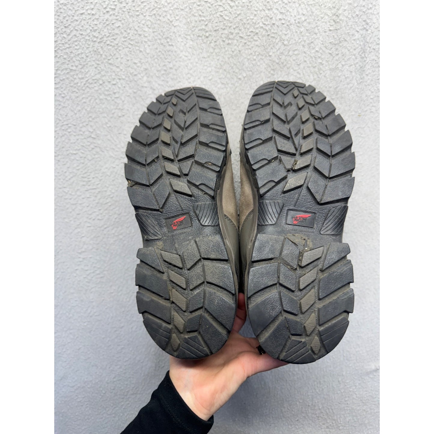 Red Wing Suede Hiking Boots Gray/Black Lace-Up Non-Slip Sole Size 9 #144B