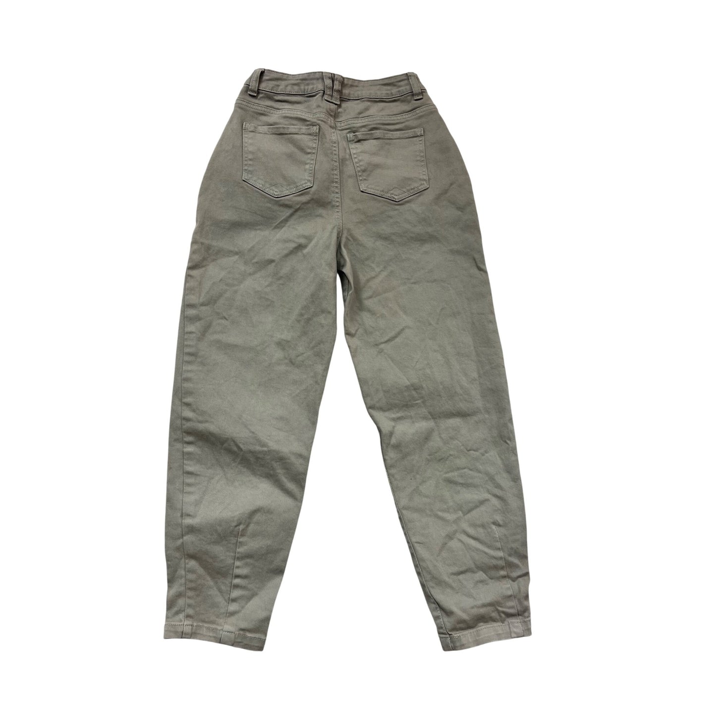 Violeta By Mango Olive High-Waisted Tapered Pants Size 0 #950A