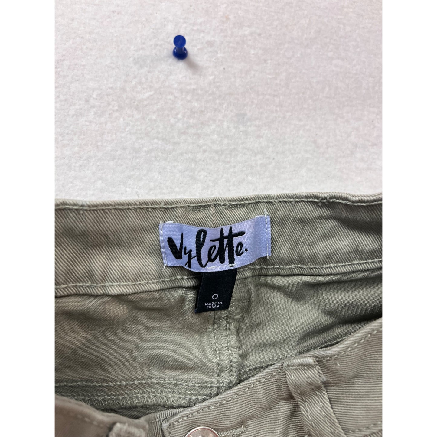 Violeta By Mango Olive High-Waisted Tapered Pants Size 0 #950A