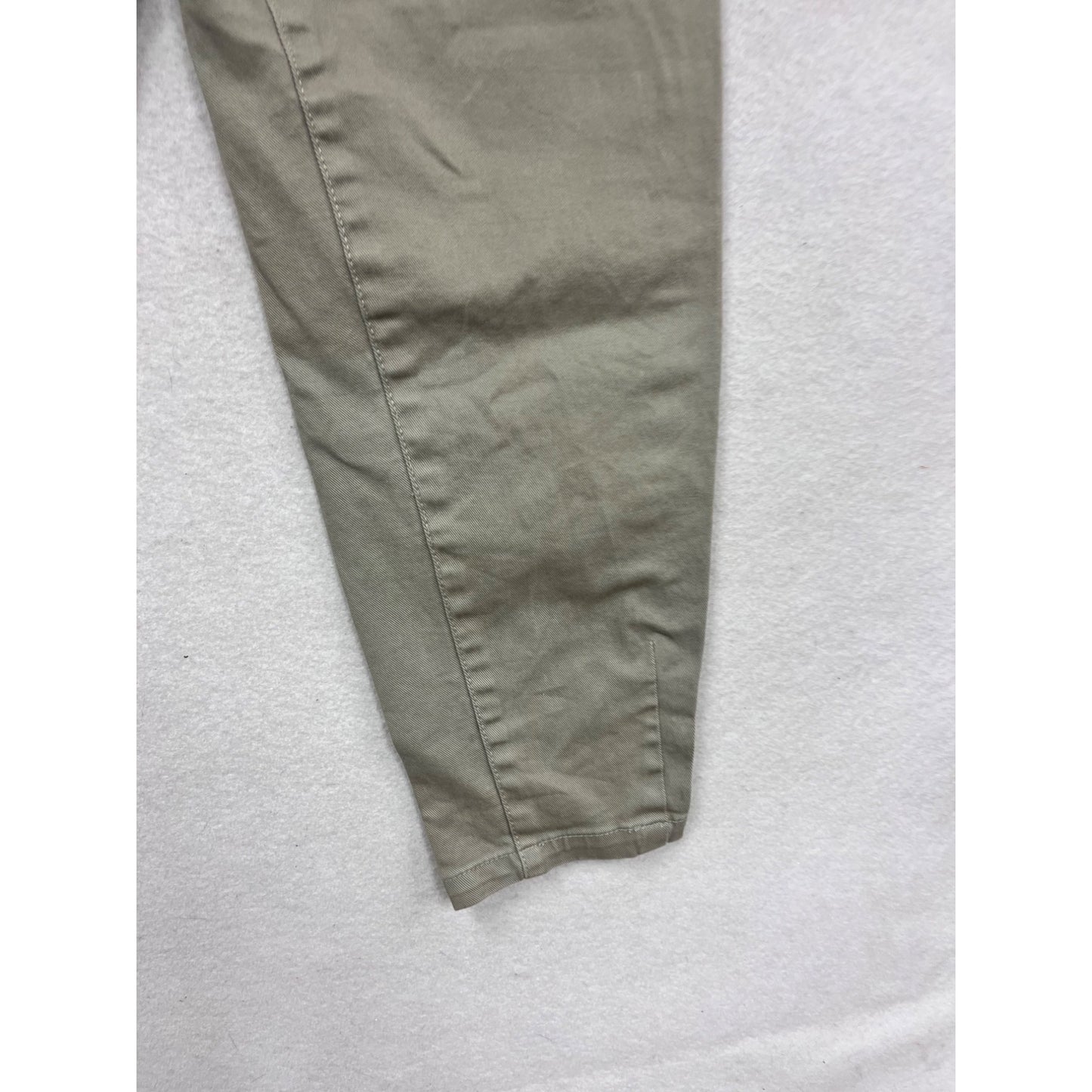 Violeta By Mango Olive High-Waisted Tapered Pants Size 0 #950A