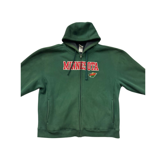 Minnesota Wild NHL Full-Zip Hoodie Green Mens 2X #8965