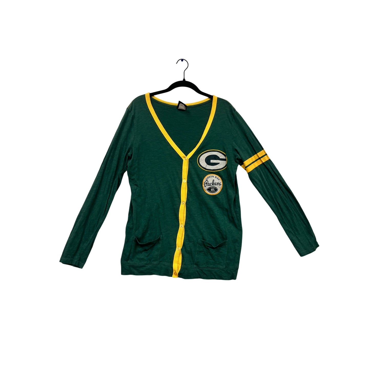 NFL Team Apparel Green Bay Packers Cardigan Sweater #731A