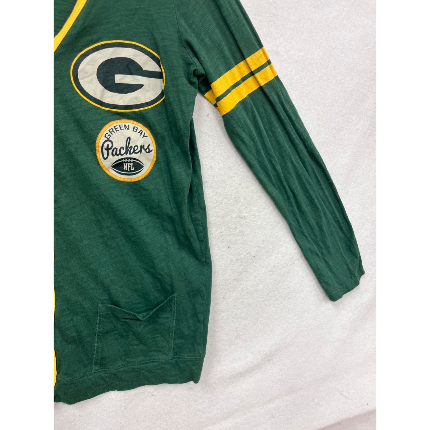 NFL Team Apparel Green Bay Packers Cardigan Sweater #731A