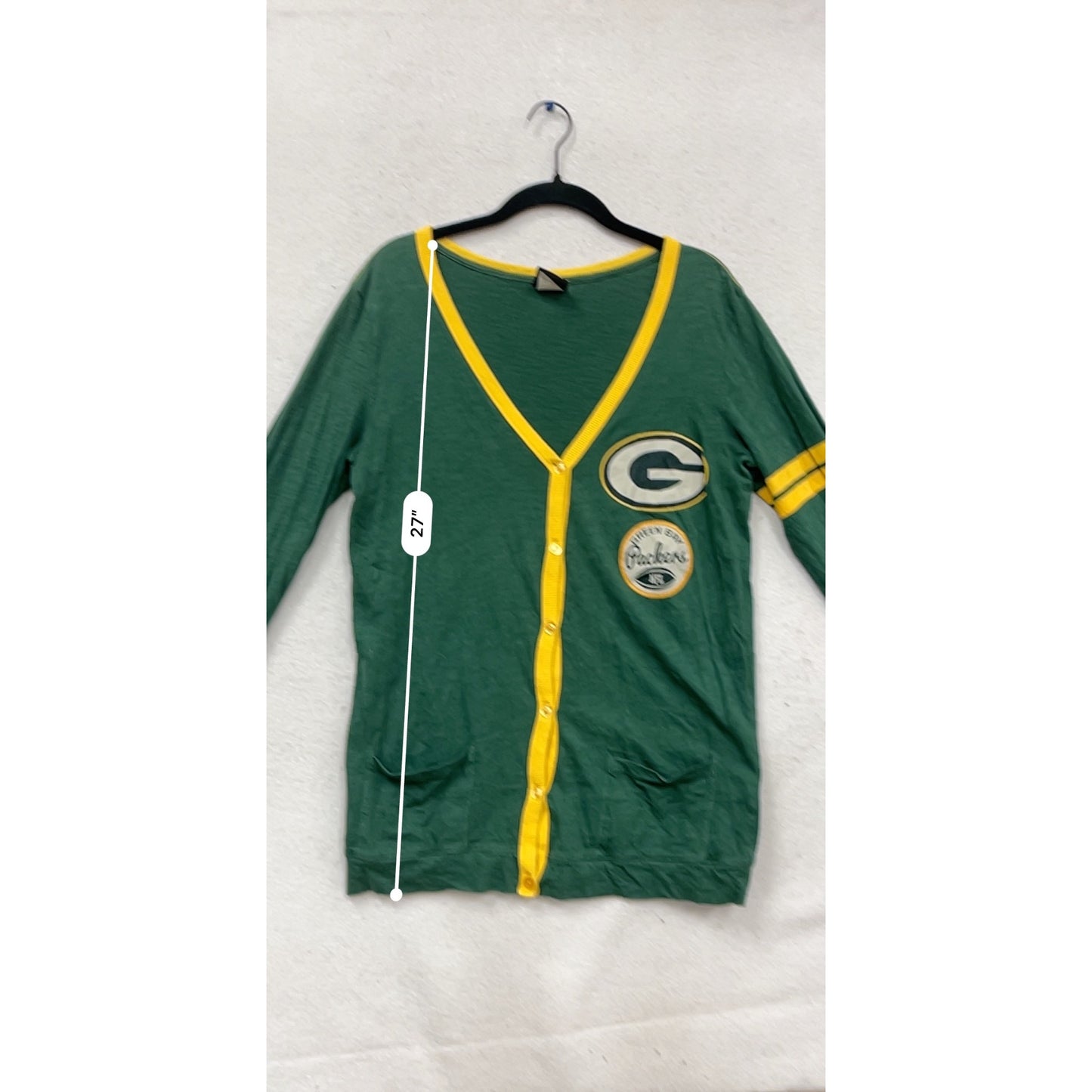 NFL Team Apparel Green Bay Packers Cardigan Sweater #731A