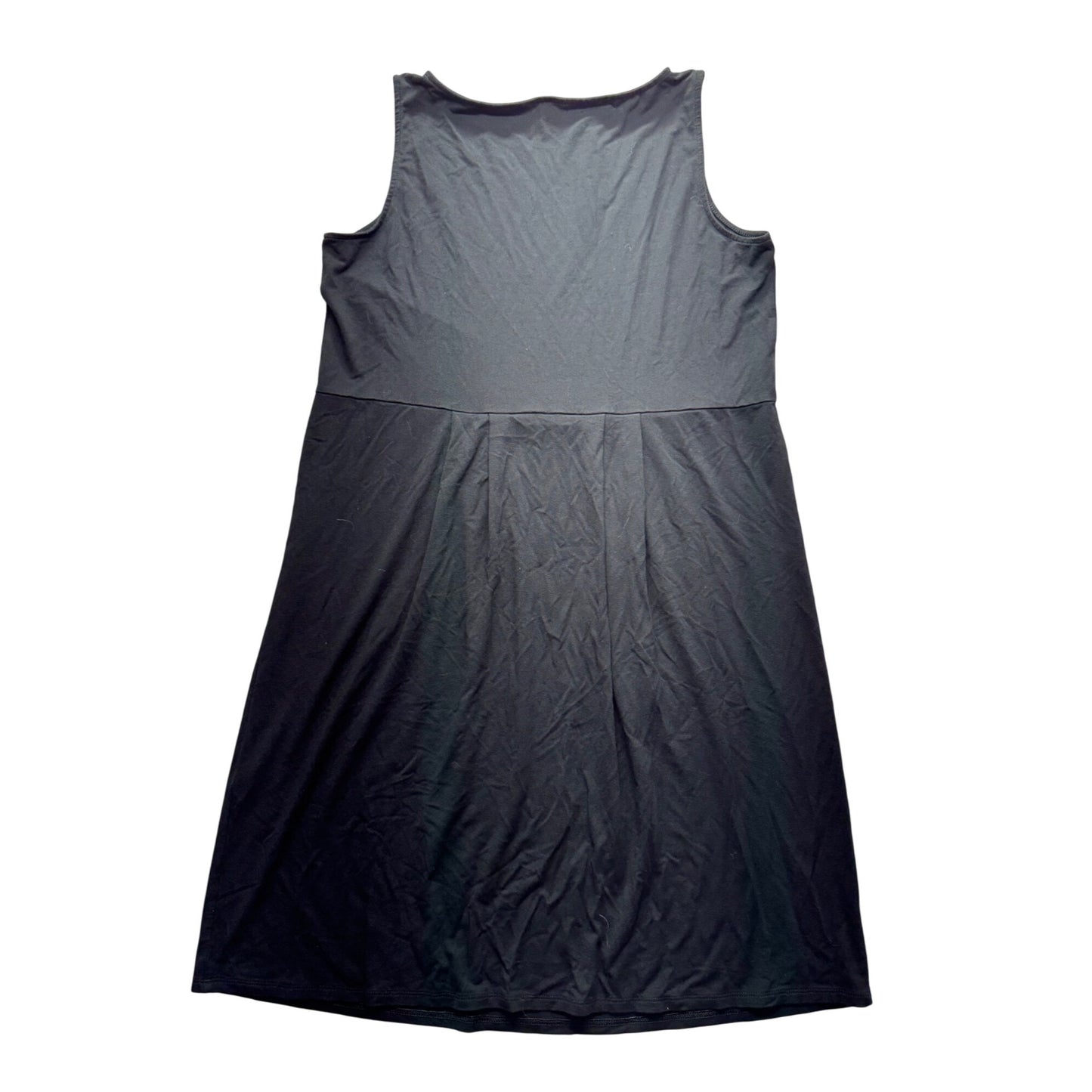 Sleek Charcoal Gray Draped Knee Length Business Dress With Pleated Skirt #9559