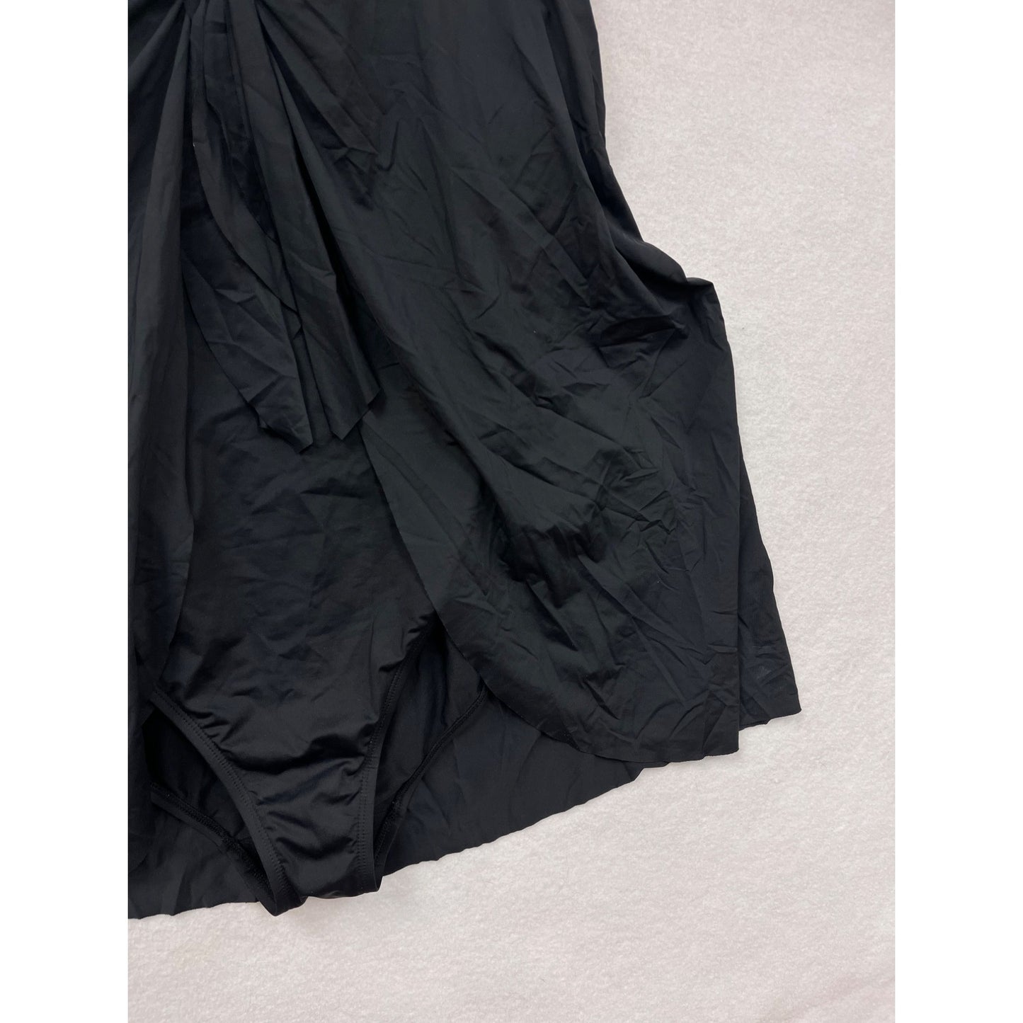 Ralph Lauren Womens Black One Piece Swim Dress With Adjustable straps #6580