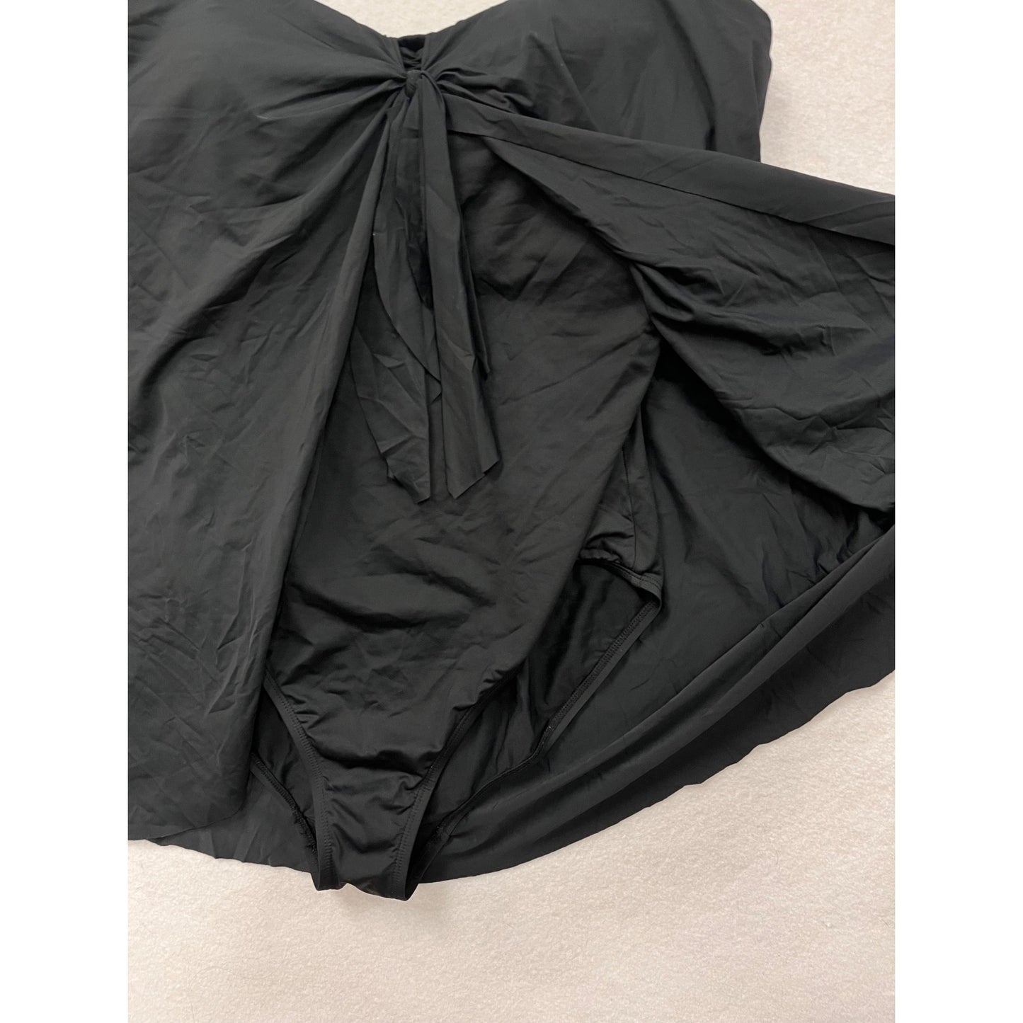 Ralph Lauren Womens Black One Piece Swim Dress With Adjustable straps #6580