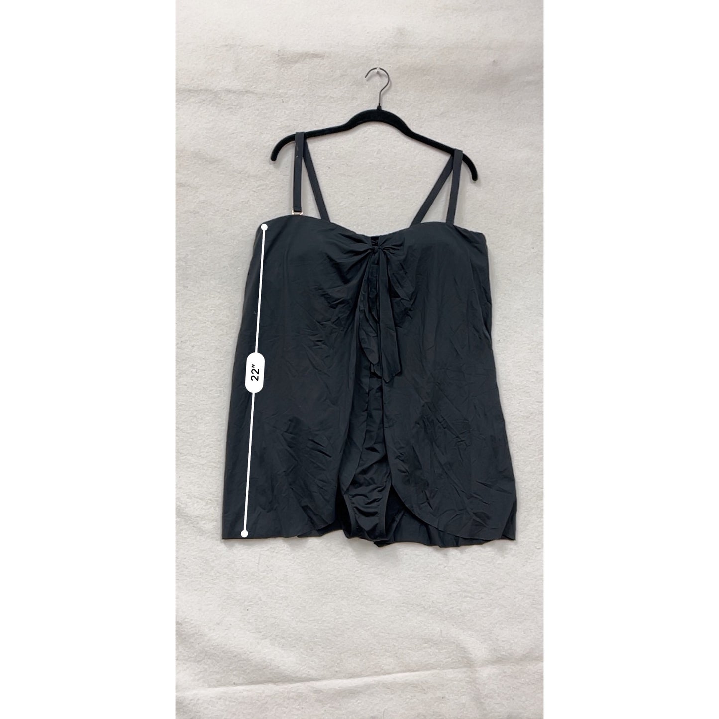 Ralph Lauren Womens Black One Piece Swim Dress With Adjustable straps #6580