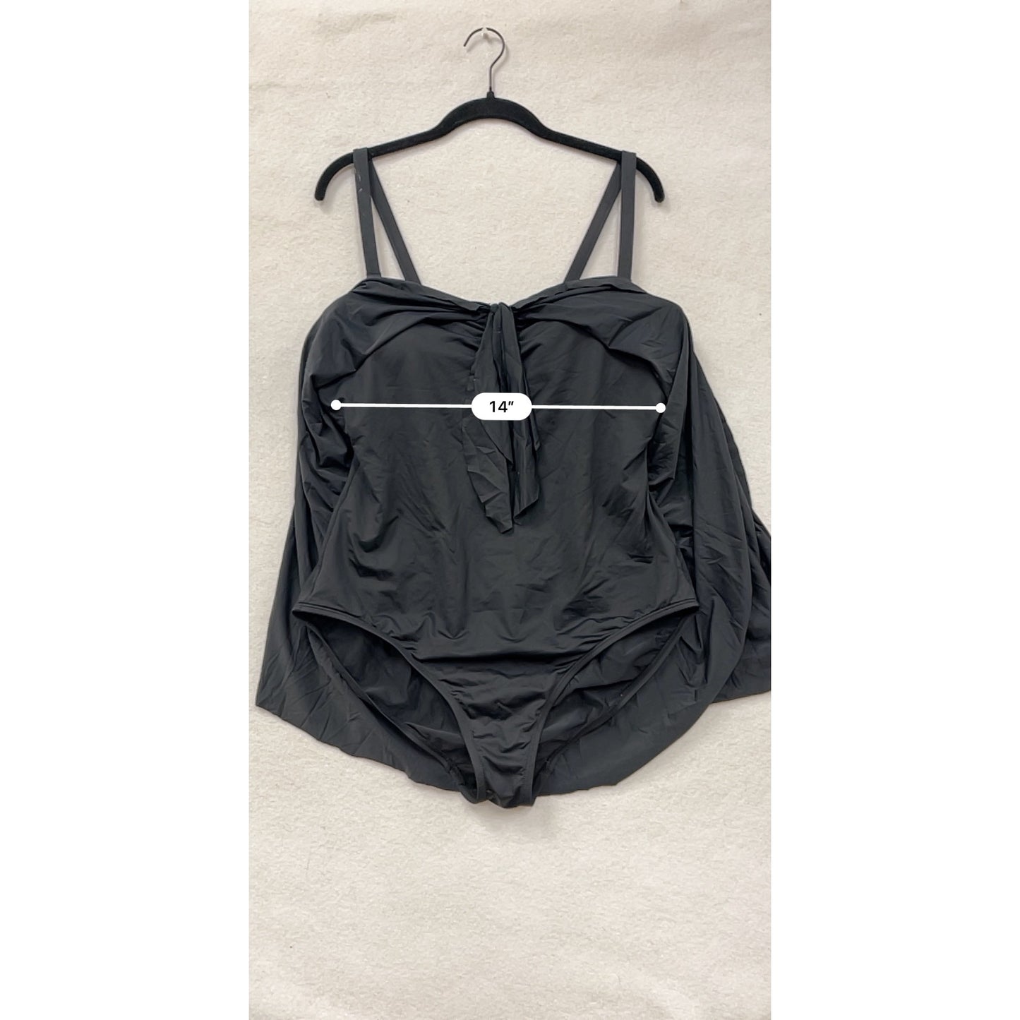 Ralph Lauren Womens Black One Piece Swim Dress With Adjustable straps #6580