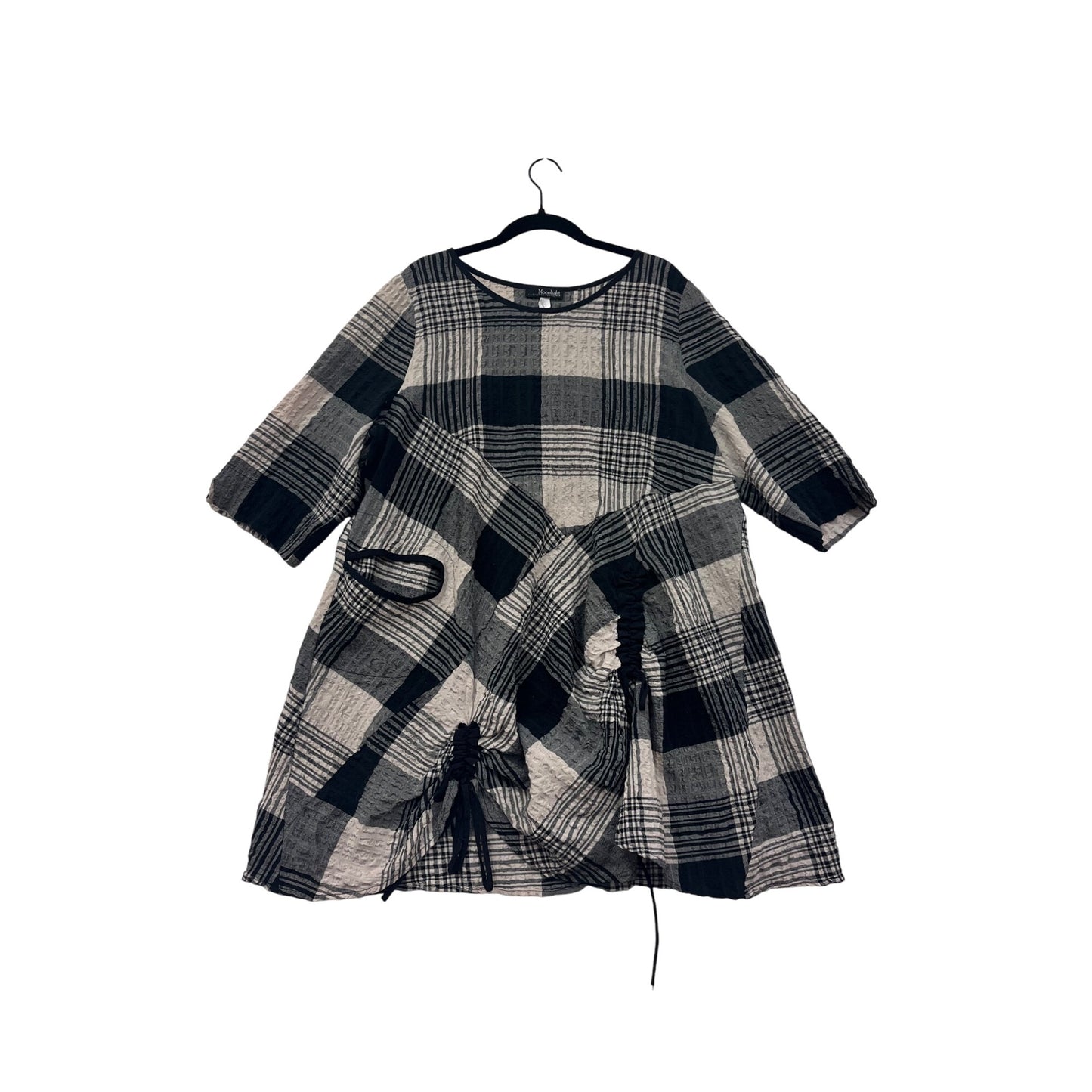 Plaid Moonlight Large Textured Checkered Dress #8512