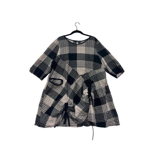 Plaid Moonlight Large Textured Checkered Dress #8512