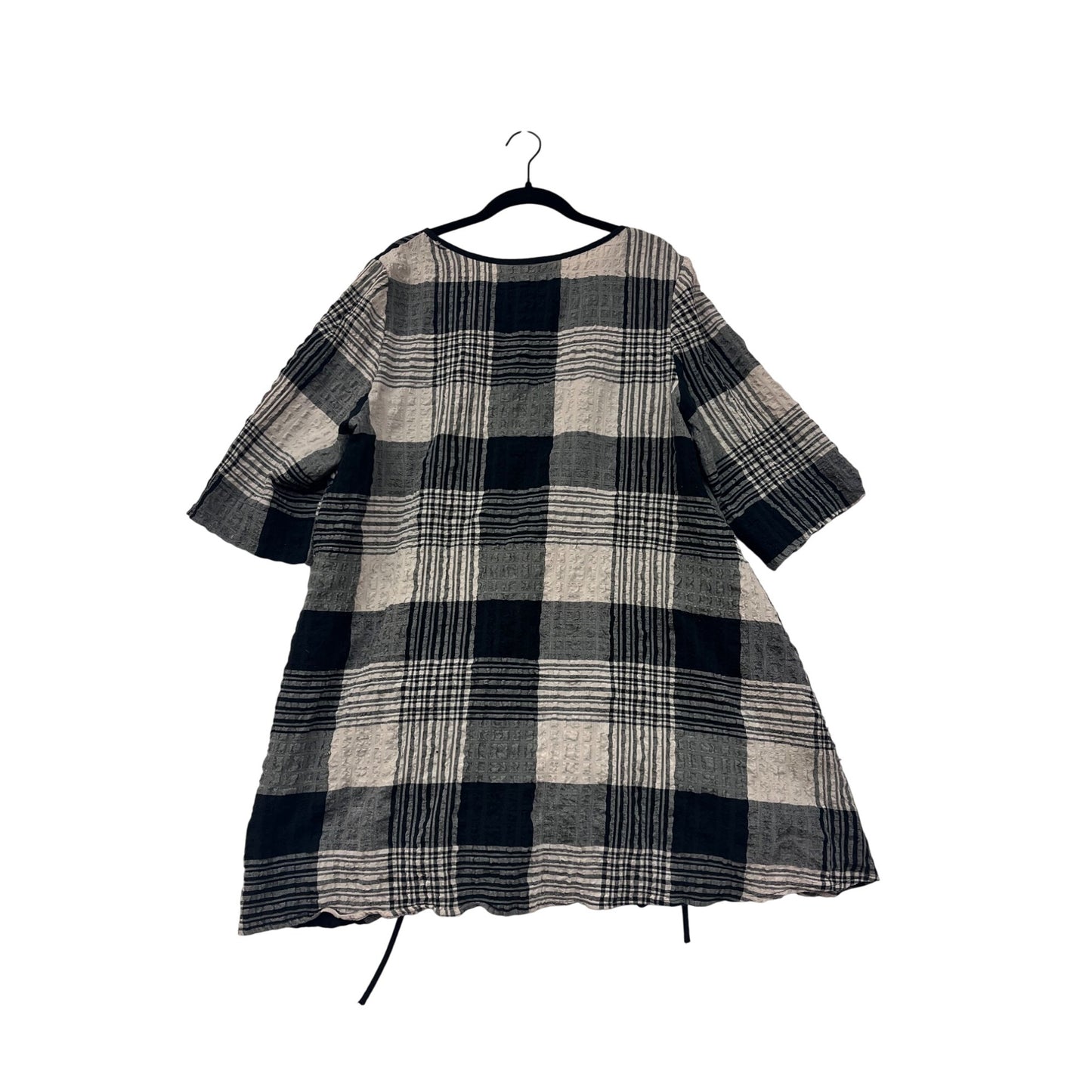 Plaid Moonlight Large Textured Checkered Dress #8512