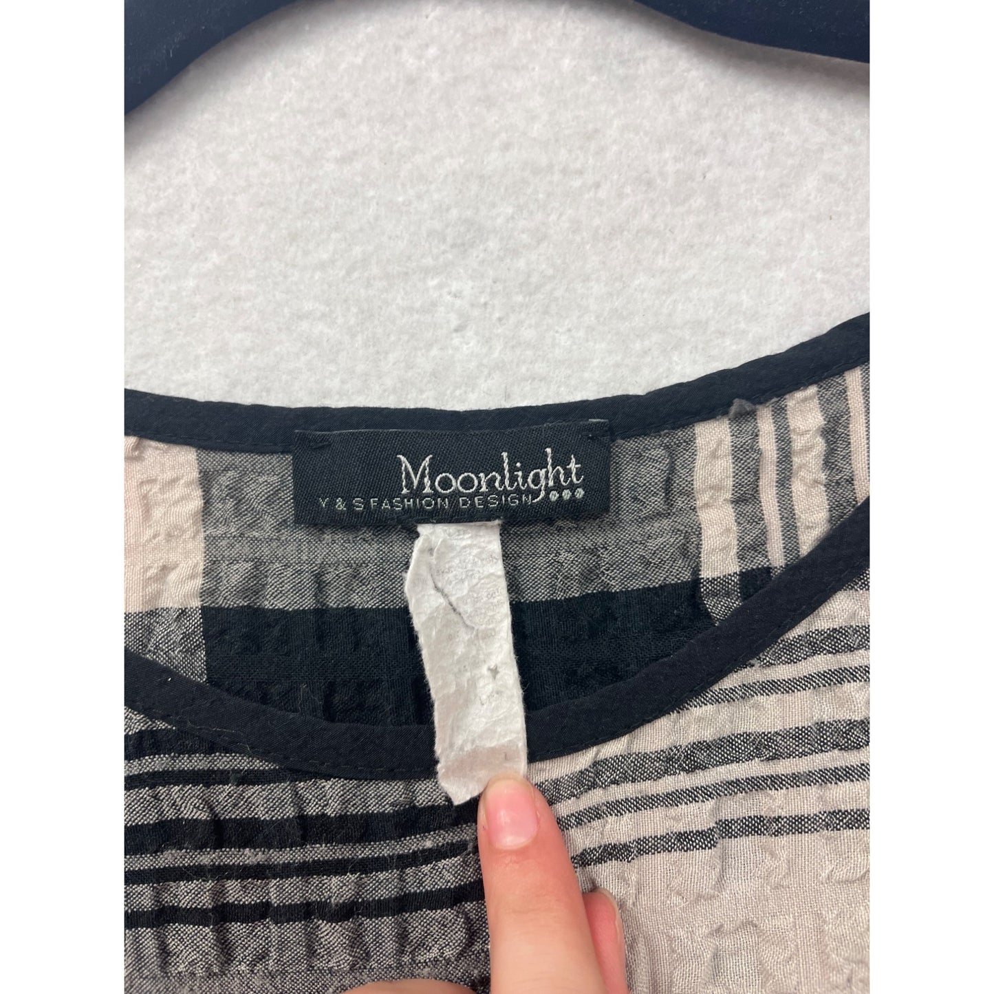 Plaid Moonlight Large Textured Checkered Dress #8512