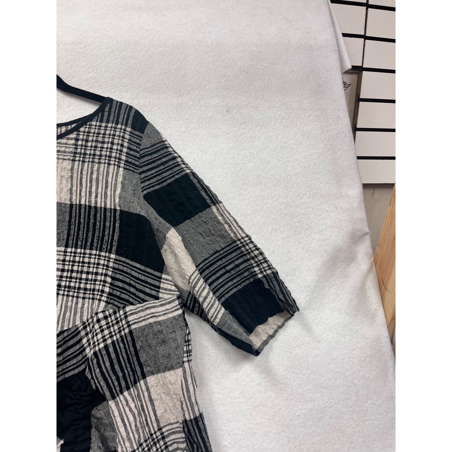 Plaid Moonlight Large Textured Checkered Dress #8512