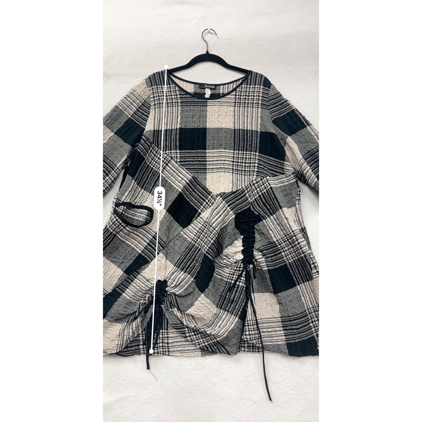 Plaid Moonlight Large Textured Checkered Dress #8512