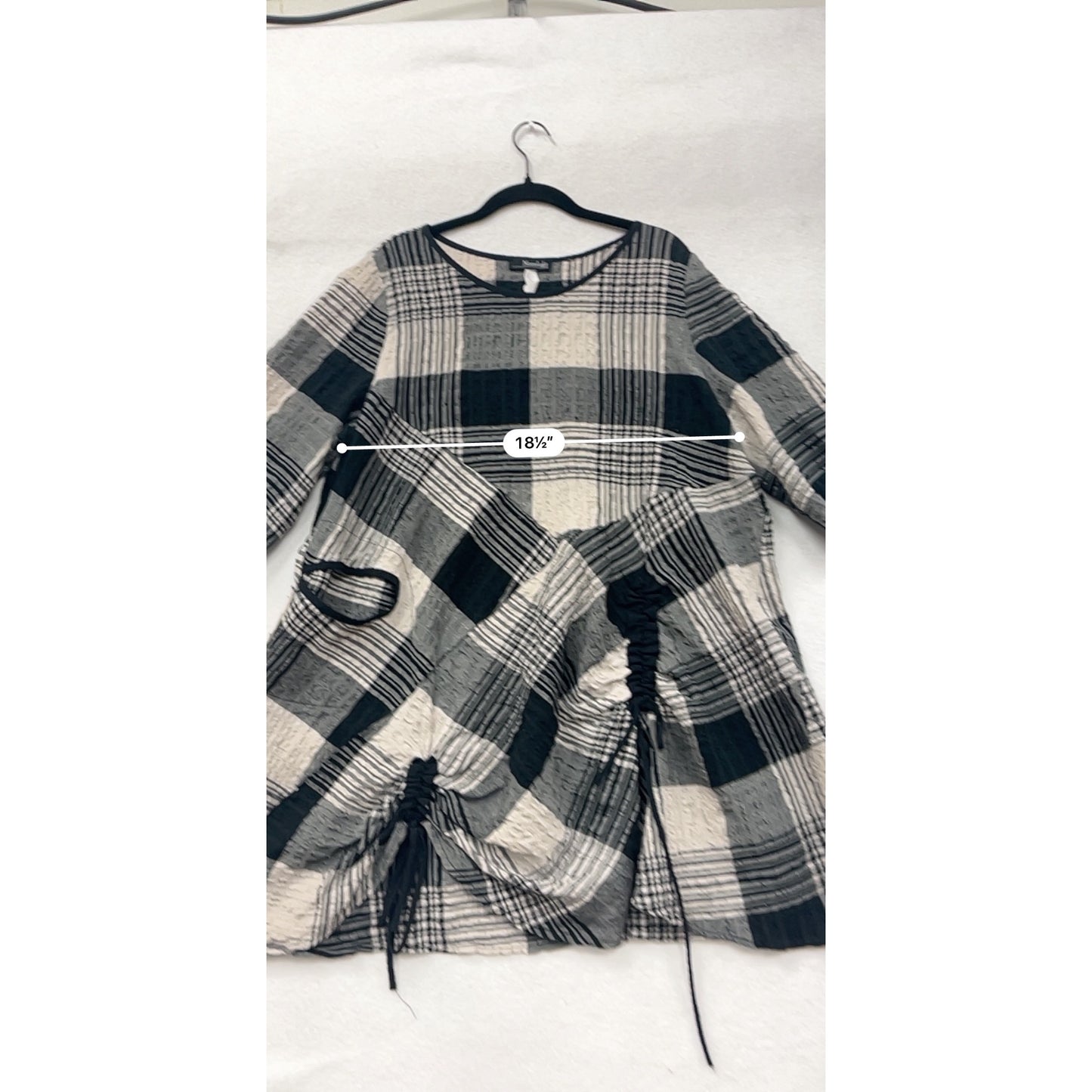 Plaid Moonlight Large Textured Checkered Dress #8512