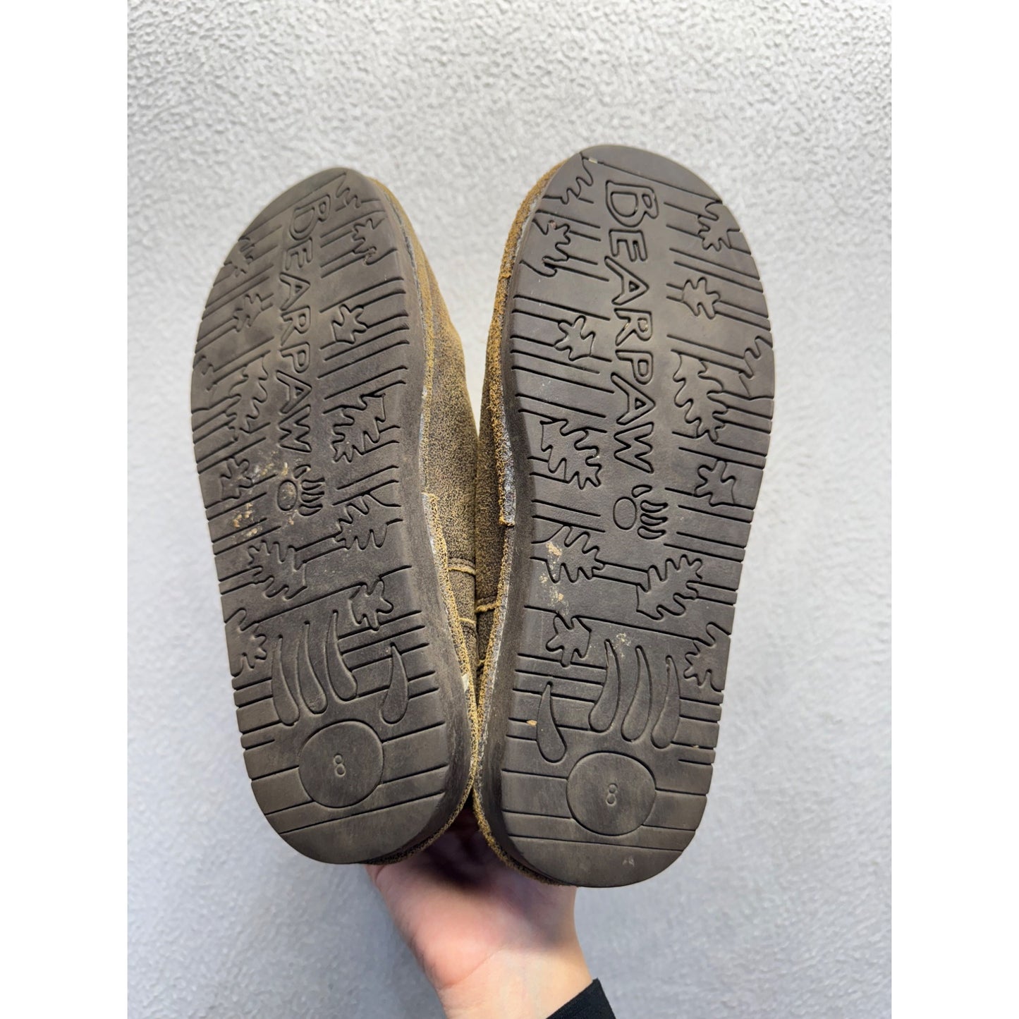 Bearpaw Brown Suede Winter Boots With Shearling Lining & Buckle Size 8 #135B