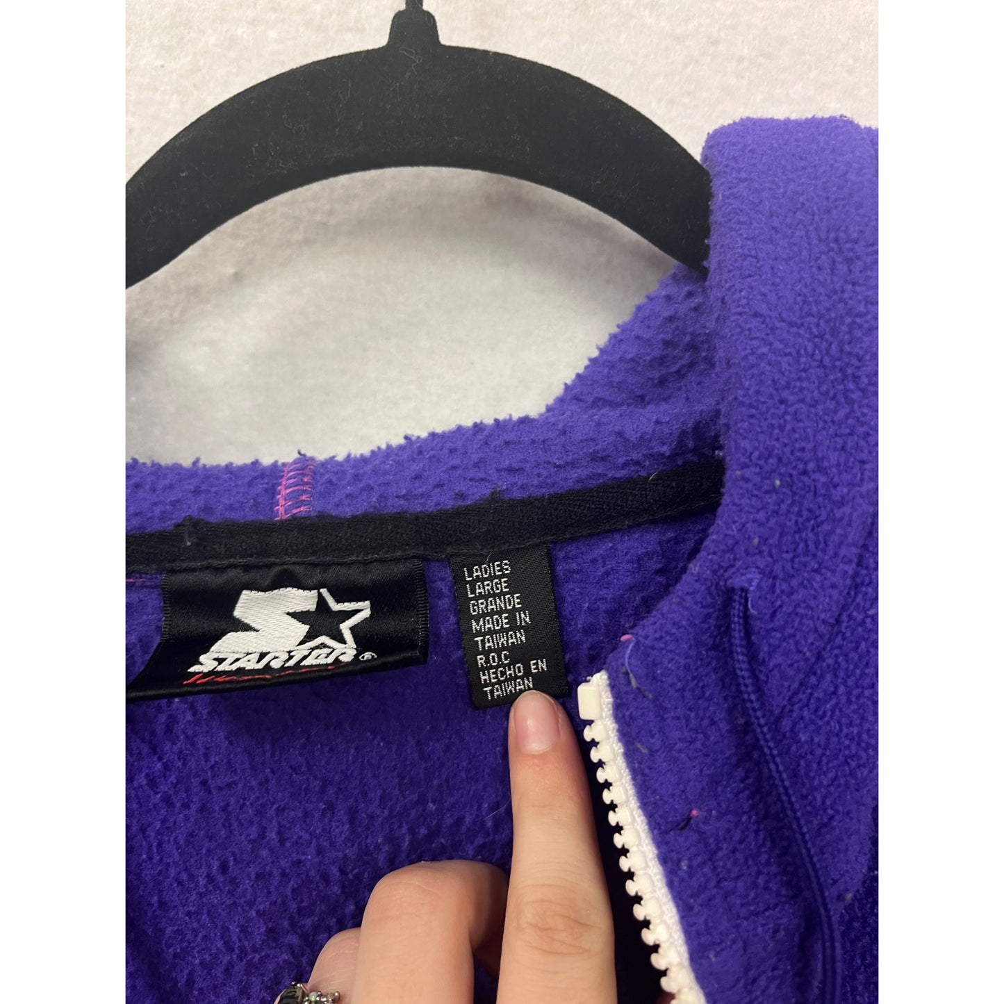 Starter Purple Hooded Fleece Jacket #8558