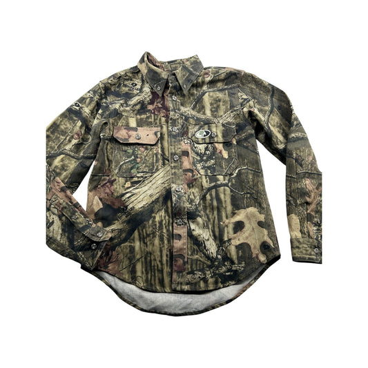 Russell Outdoors Mens Camouflage Button-Up Shirt Long Sleeve Cotton Blend Hunting & Outdoor Apparel #6485