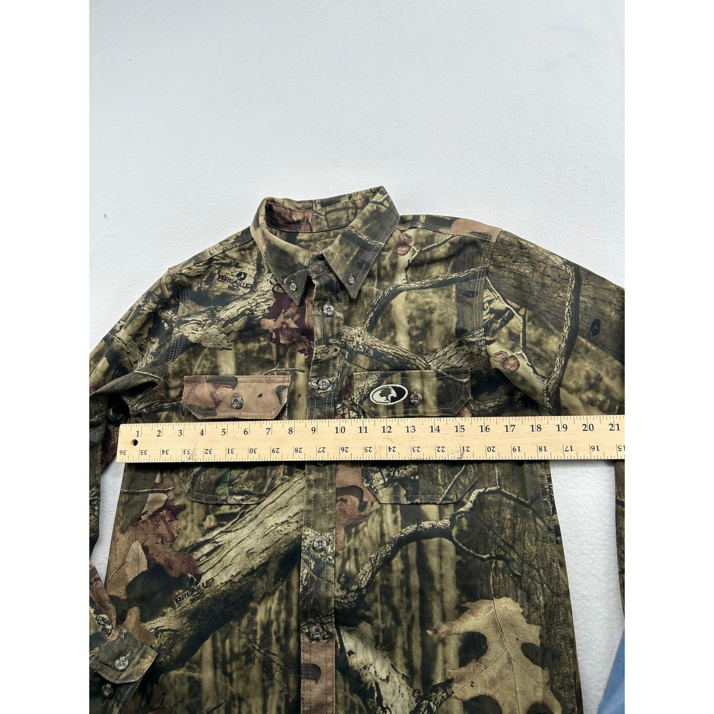 Russell Outdoors Mens Camouflage Button-Up Shirt Long Sleeve Cotton Blend Hunting & Outdoor Apparel #6485