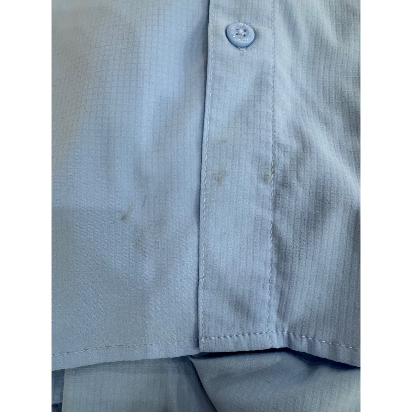 Columbia Pfg Performance Fishing Gear Omni-Shade Vented Blue Long Sleeve #9591