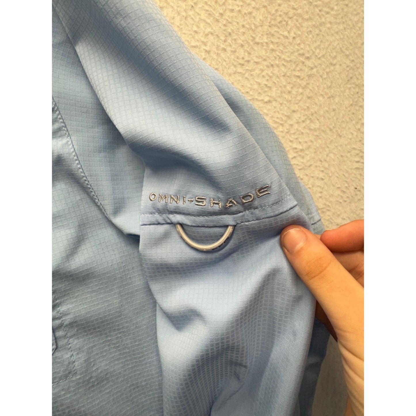 Columbia Pfg Performance Fishing Gear Omni-Shade Vented Blue Long Sleeve #9591