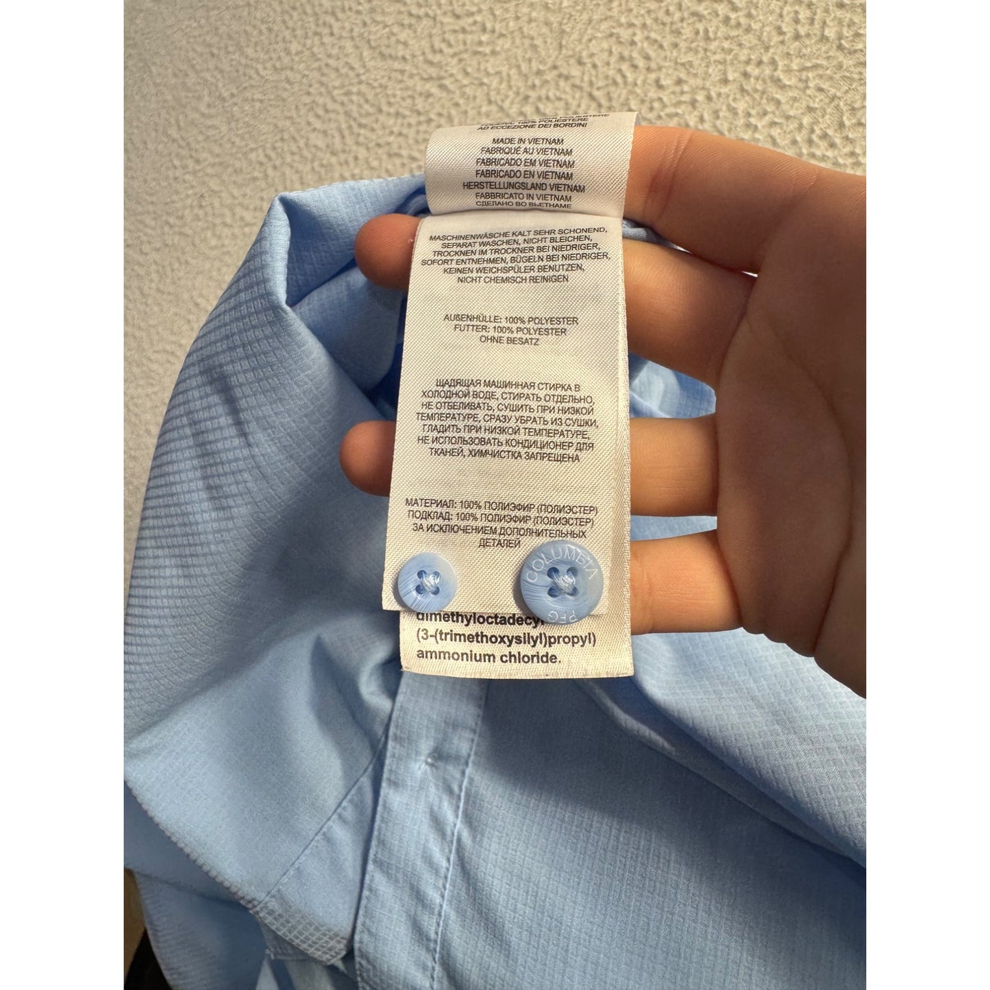 Columbia Pfg Performance Fishing Gear Omni-Shade Vented Blue Long Sleeve #9591