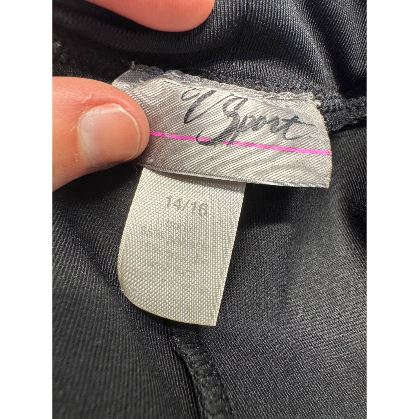 Lavender V-Neck Athletic Top & Black Wide-Leg Workout Pants Set 14/16 #9929