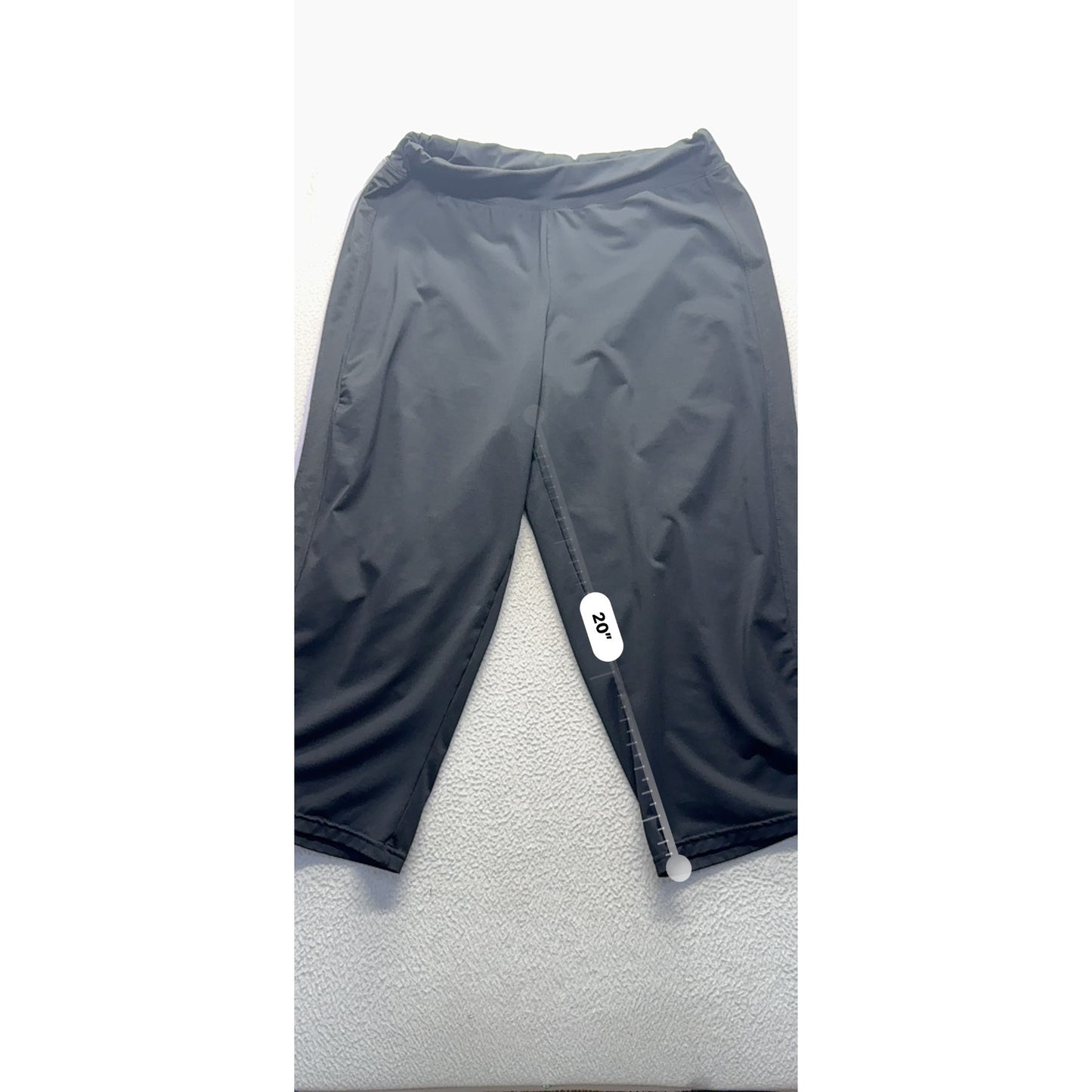 Lavender V-Neck Athletic Top & Black Wide-Leg Workout Pants Set 14/16 #9929