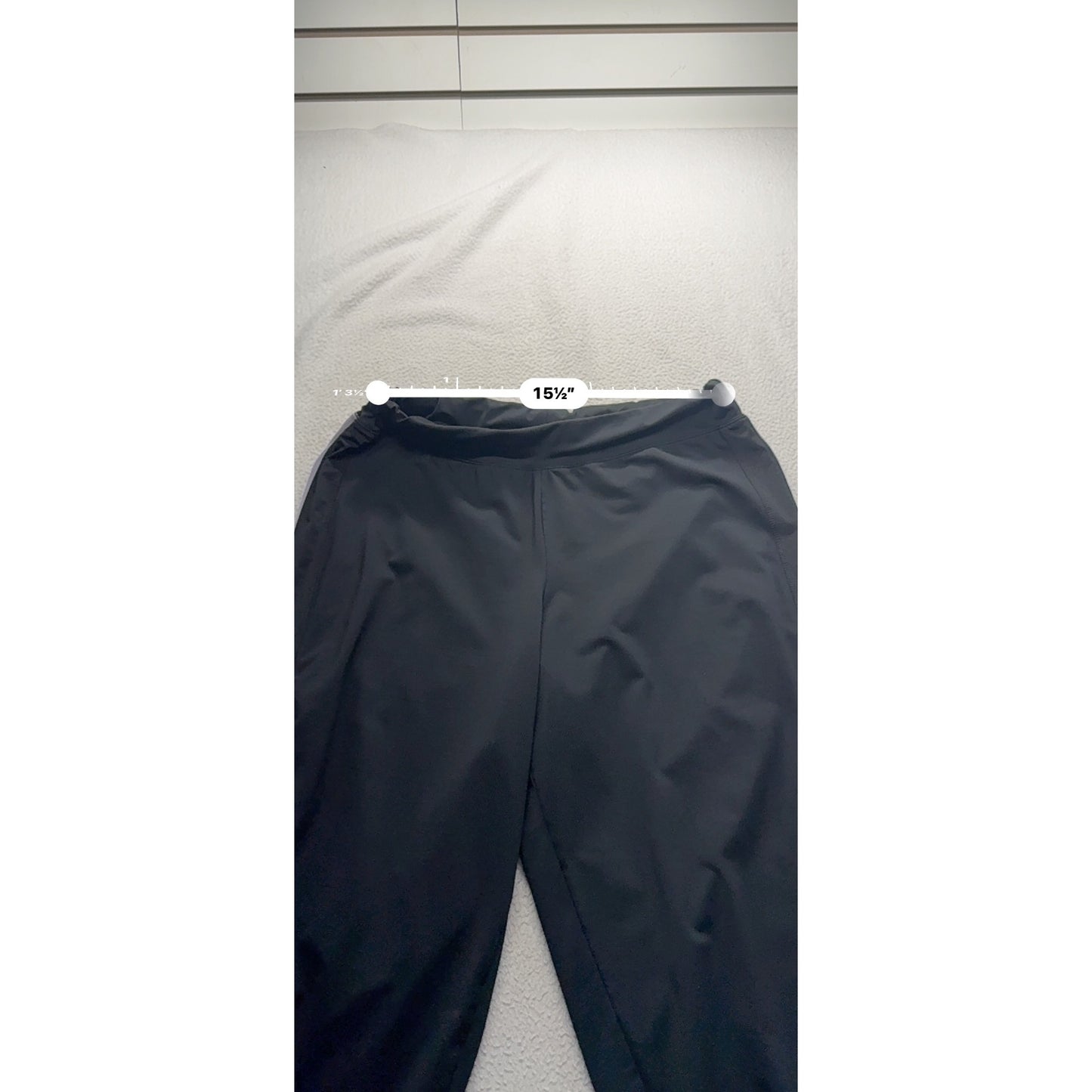 Lavender V-Neck Athletic Top & Black Wide-Leg Workout Pants Set 14/16 #9929