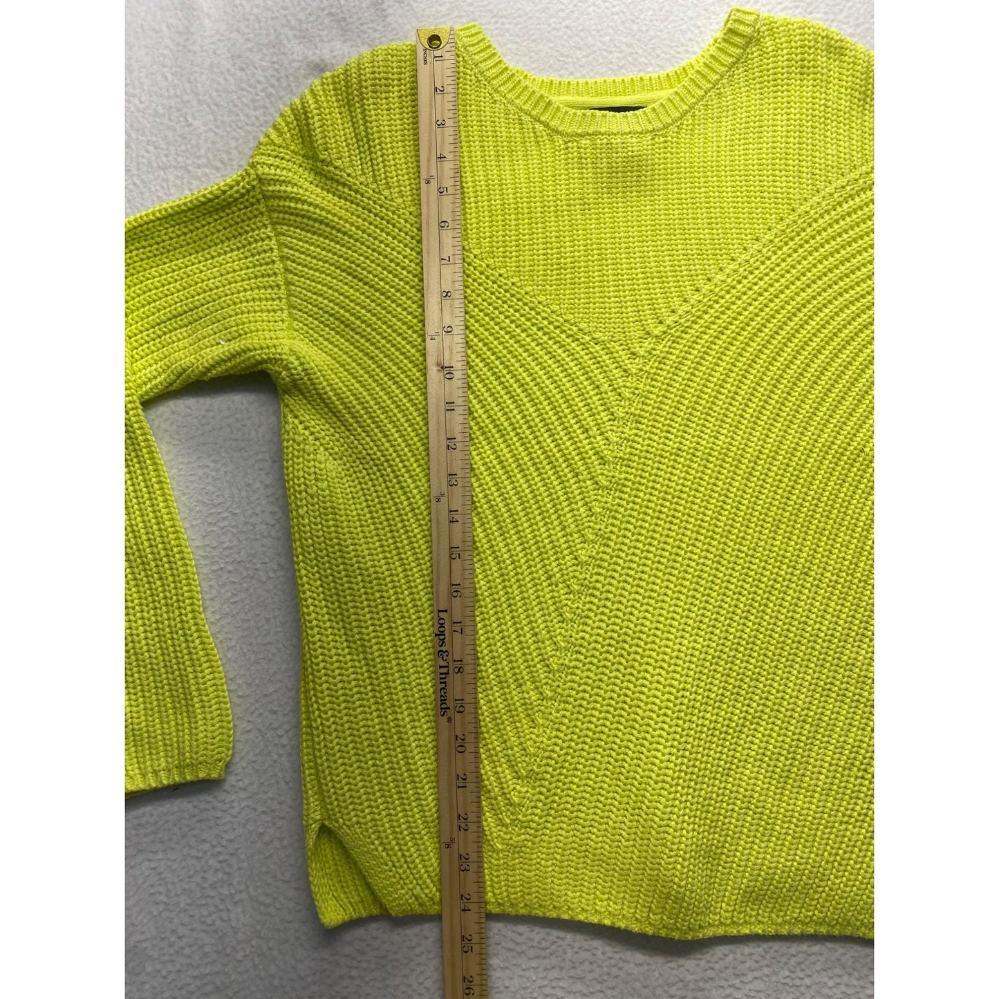 Rachel Zoe Womens Lime Green Knit Sweater #5649