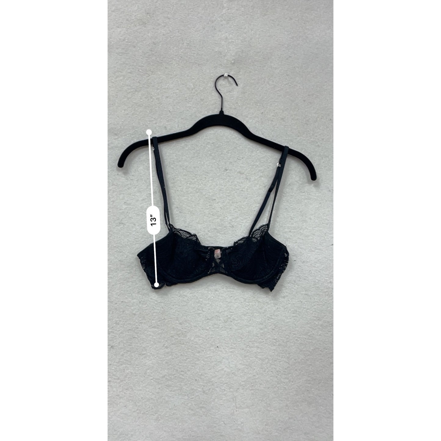 Victorias Secret Very Sexy Black Lace Underwire Bra Size 34B #8748