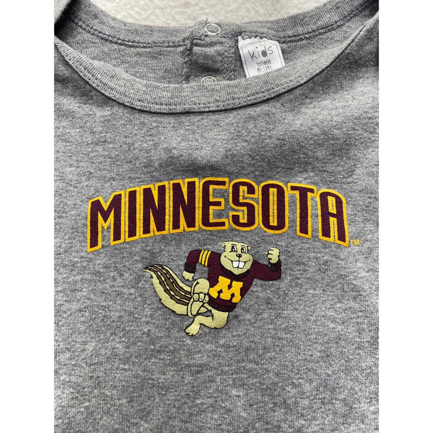 Minnesota Gophers Infant Long-Sleeve Gray jumpsuit #7180