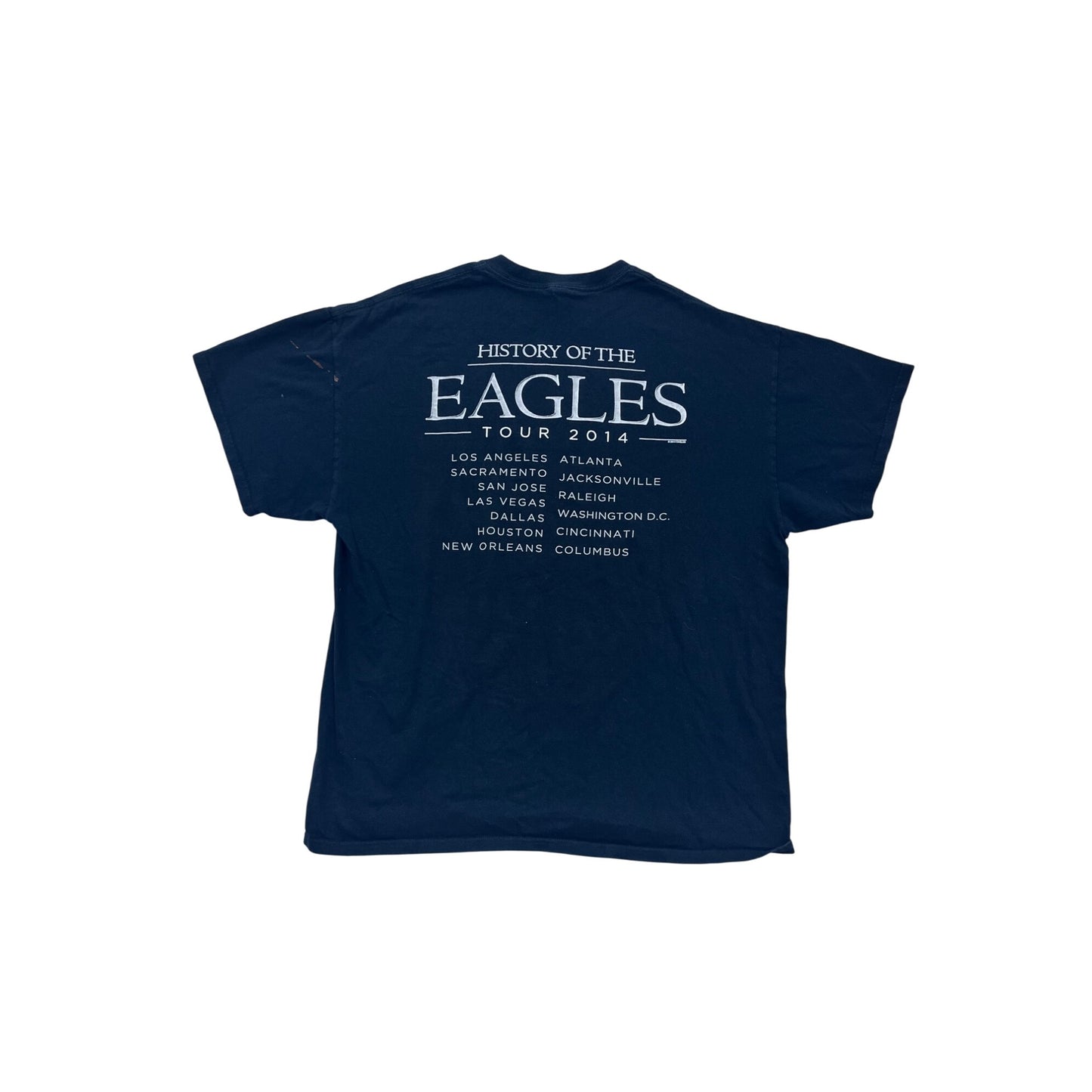 History Of The Eagles 2014 Tour T-Shirt XL Anvil Black #574A