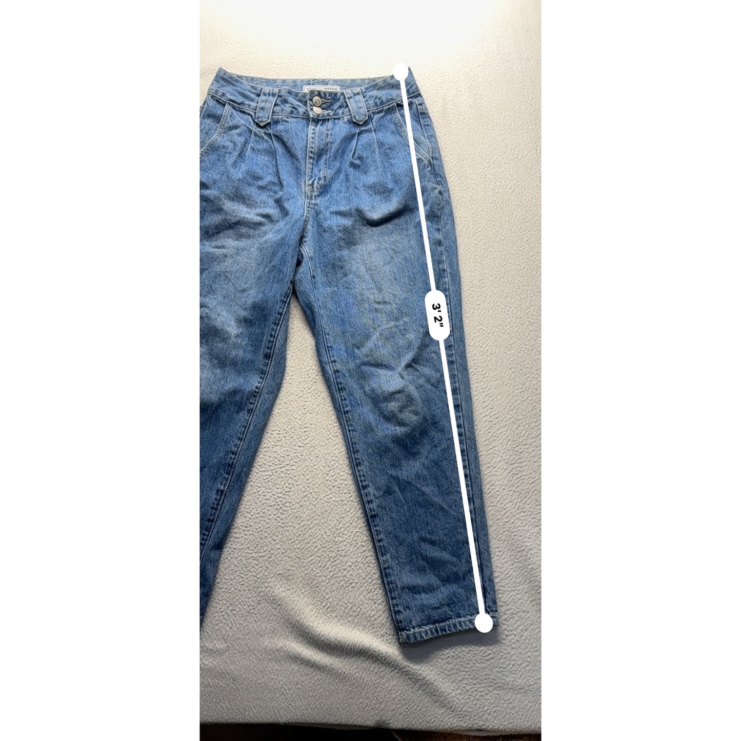 YMI Dream Authentic Denim High Waist Tapered Jeans Size 27 Blue #9660