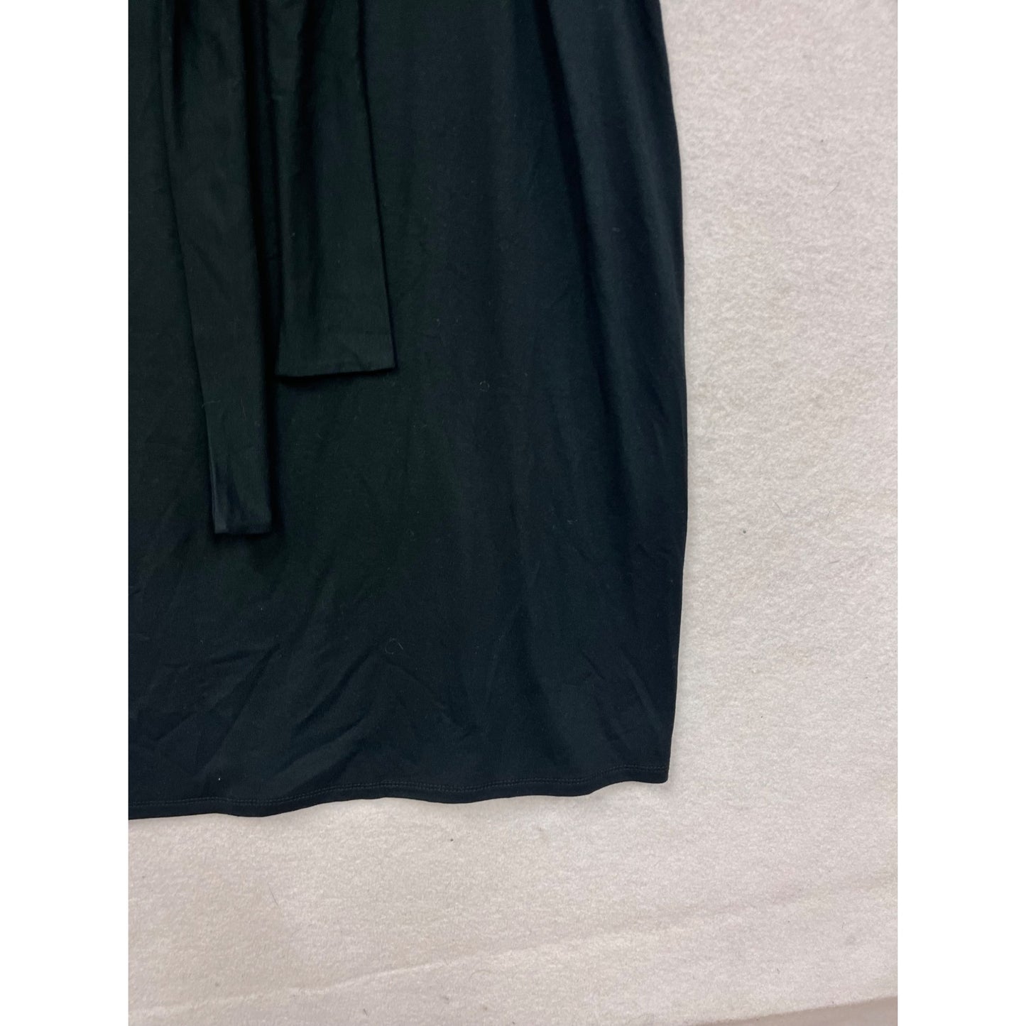 J.Jill Wearever Collection Womens Black Long-Sleeve Belted Midi Dress M #68A