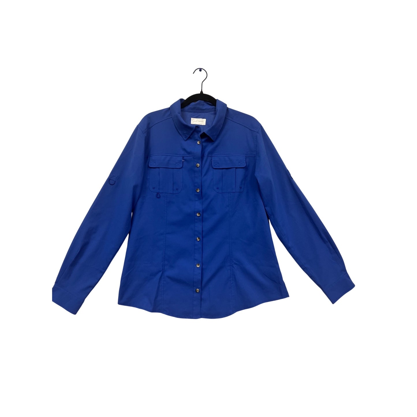 Gander Mountain Guide Series Blue Long Sleeve Shirt L #572A