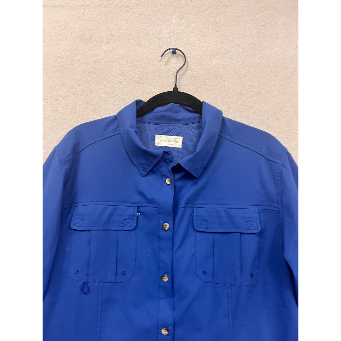 Gander Mountain Guide Series Blue Long Sleeve Shirt L #572A
