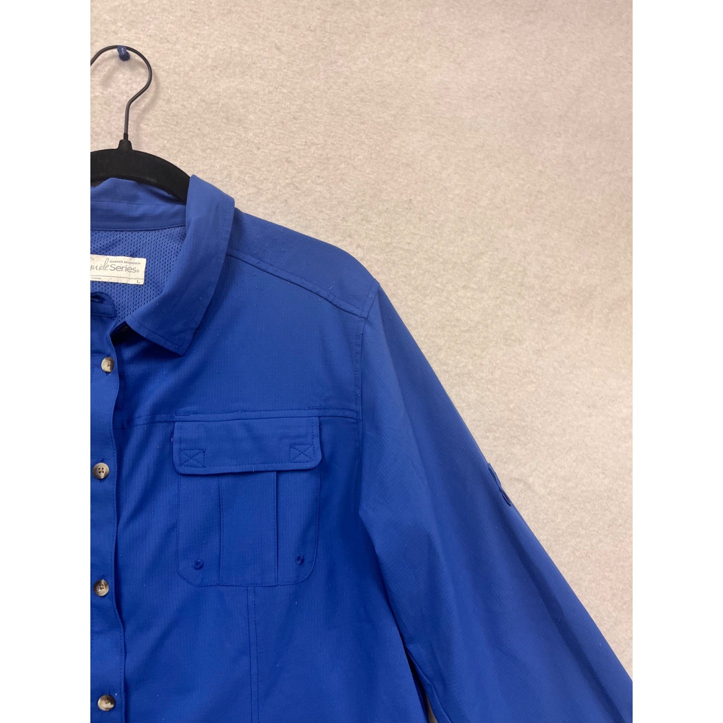 Gander Mountain Guide Series Blue Long Sleeve Shirt L #572A