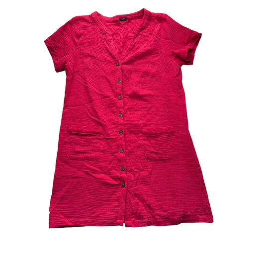 Avon Studio 1886 Button-Front Textured Pink Dress #7655