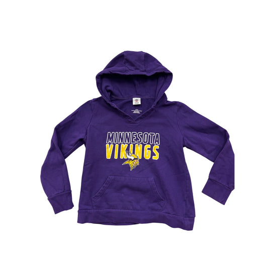 Minnesota Vikings NFL Womens Purple Hoodie Sweatshirt Large With Kangaroo Pocket #6842