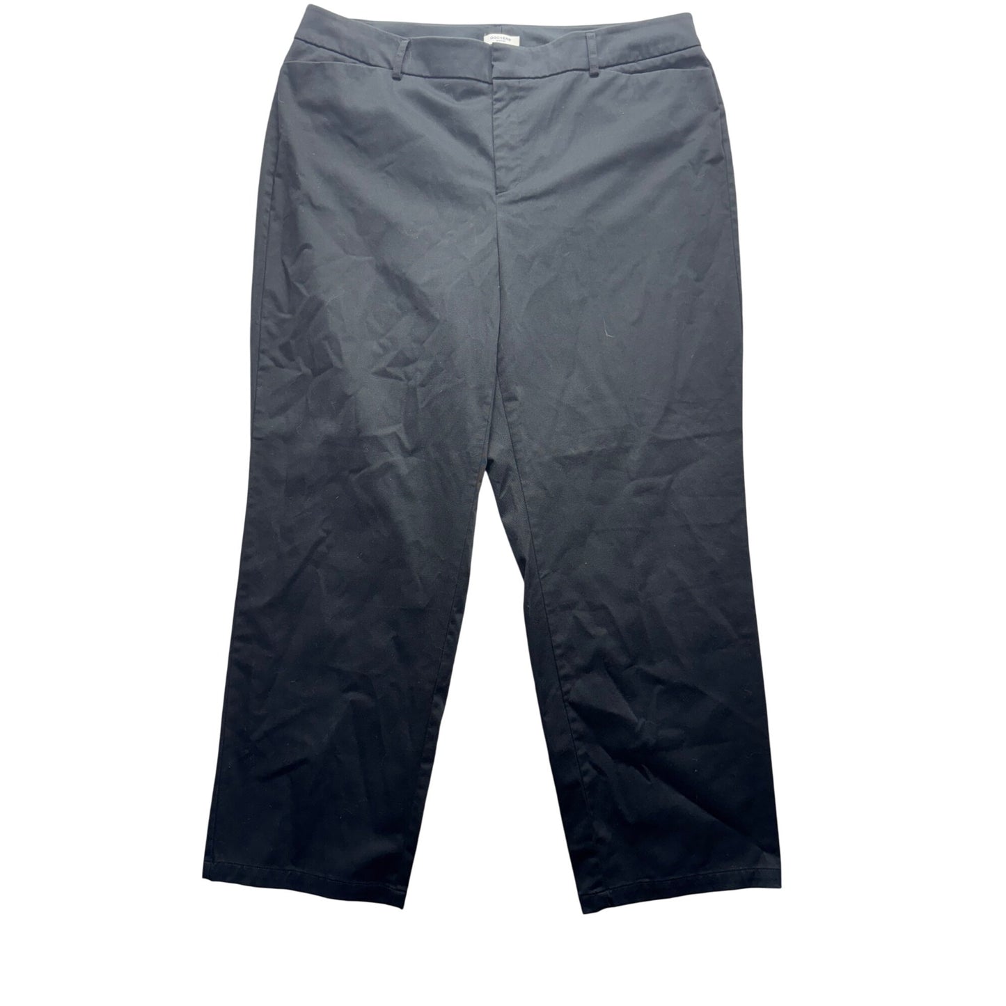Dockers Metro Pants 18W Short Black Cotton Blend Straight Fit 460B
