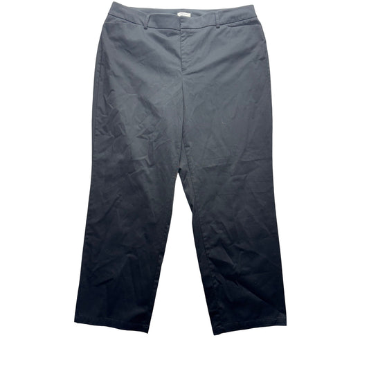 Dockers Metro Pants 18W Short Black Cotton Blend Straight Fit 460B