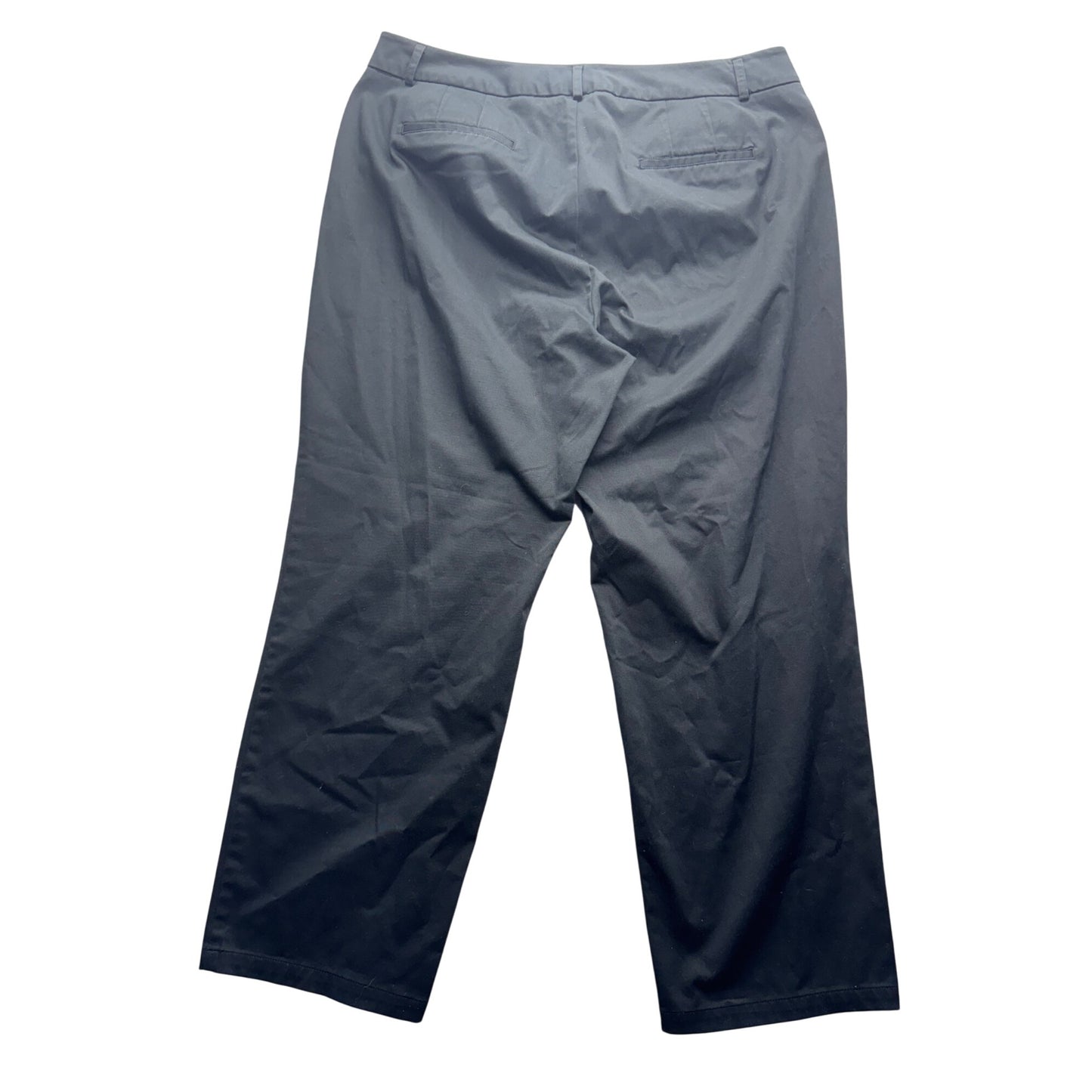 Dockers Metro Pants 18W Short Black Cotton Blend Straight Fit 460B