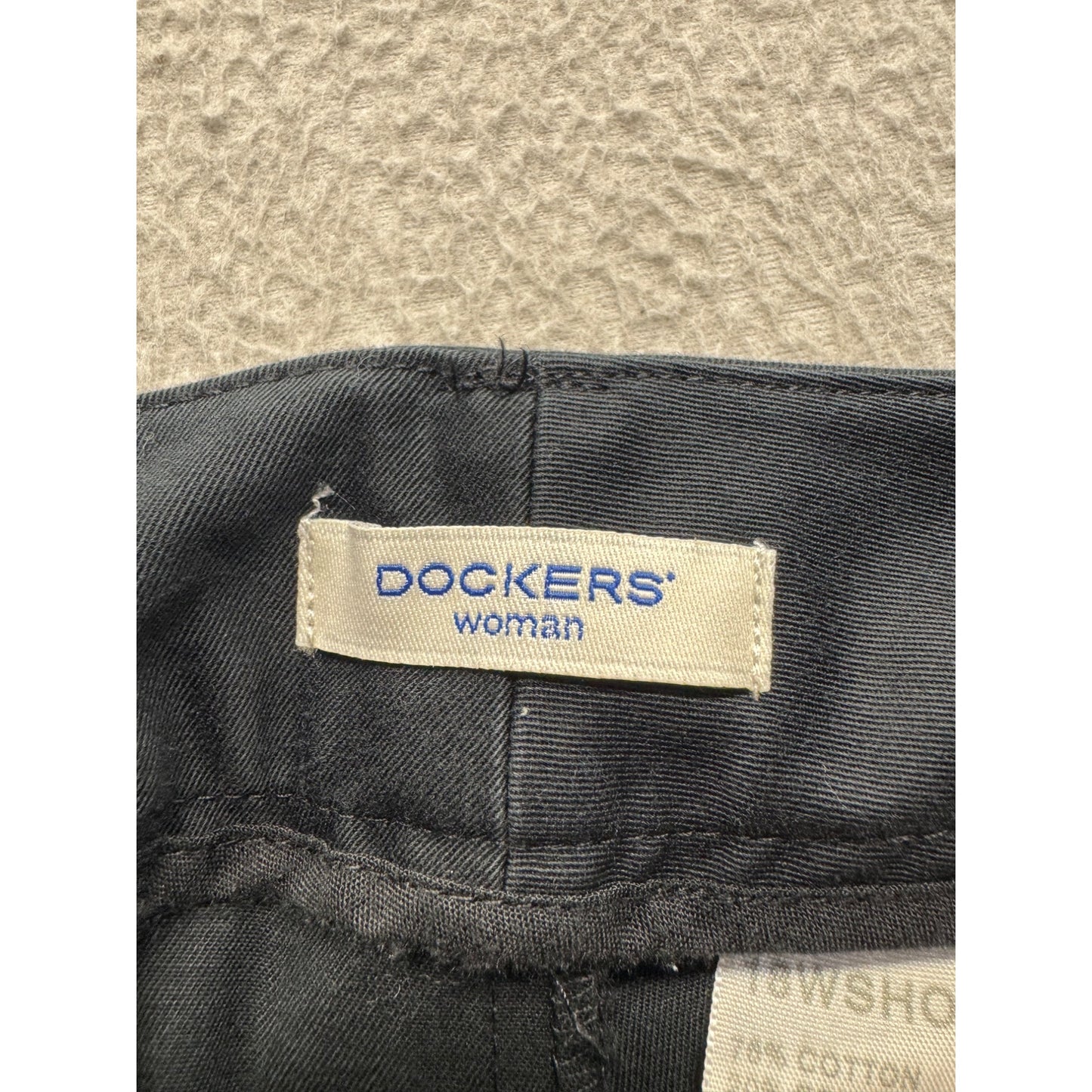 Dockers Metro Pants 18W Short Black Cotton Blend Straight Fit 460B