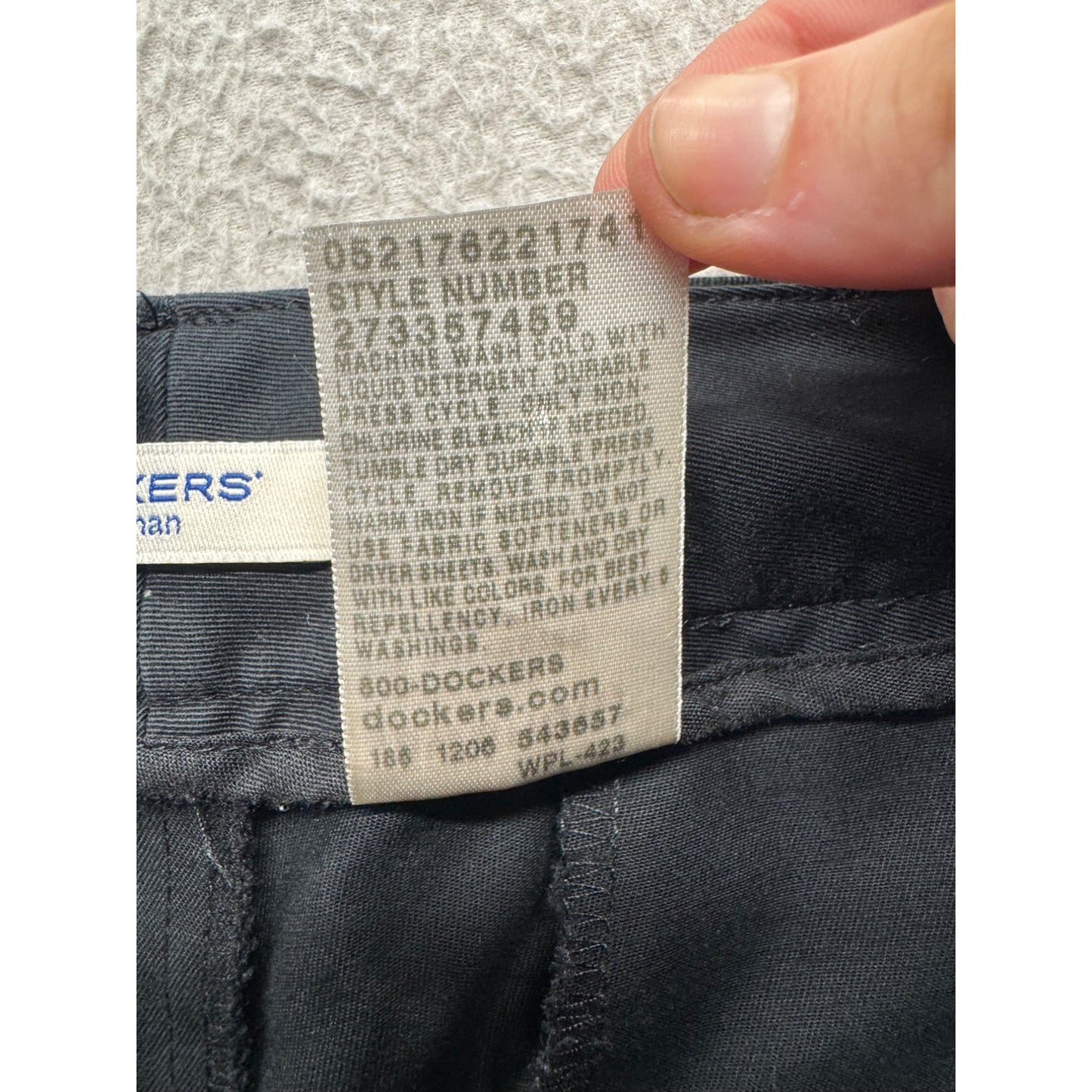 Dockers Metro Pants 18W Short Black Cotton Blend Straight Fit 460B