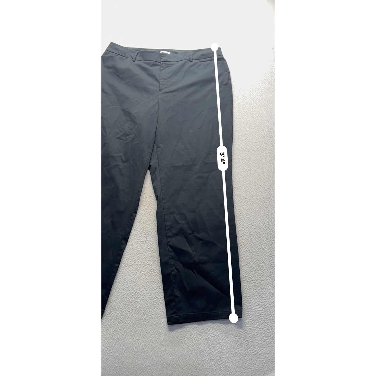 Dockers Metro Pants 18W Short Black Cotton Blend Straight Fit 460B
