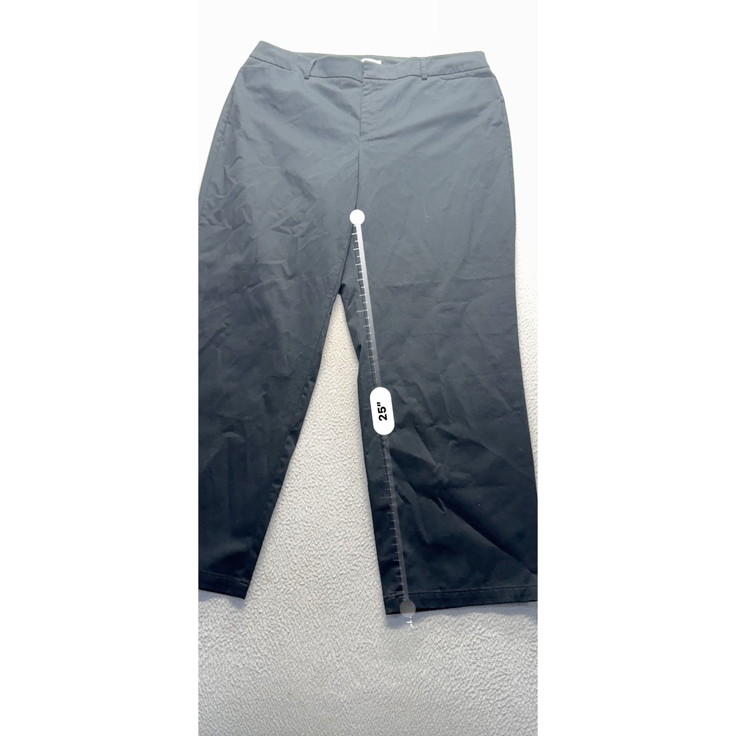 Dockers Metro Pants 18W Short Black Cotton Blend Straight Fit 460B